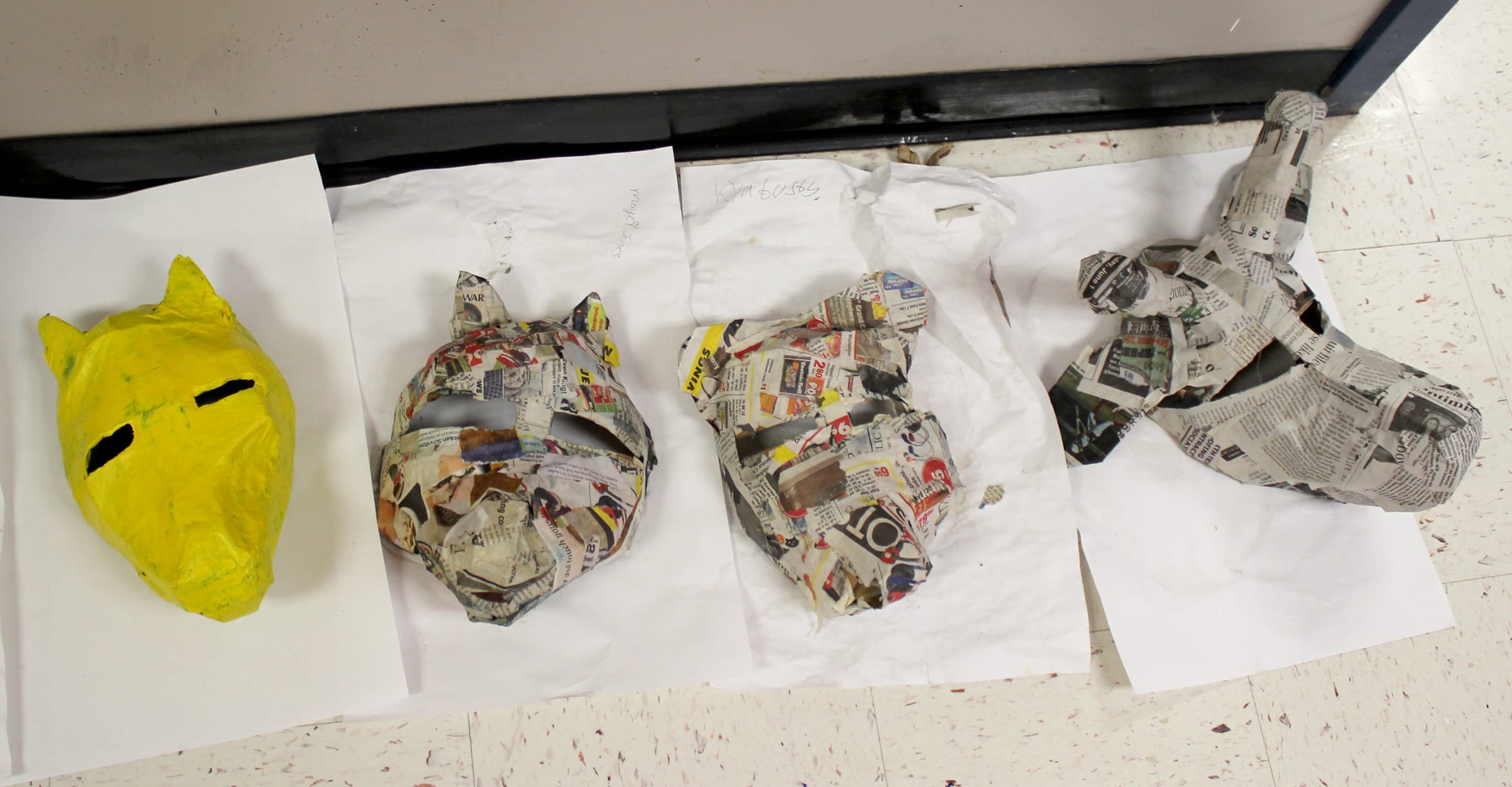 Paper mache masks