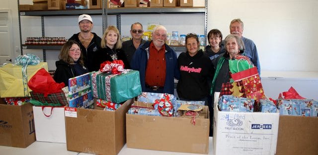 group with presents