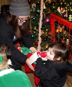 Jacey gives Gracelyn CAC stocking